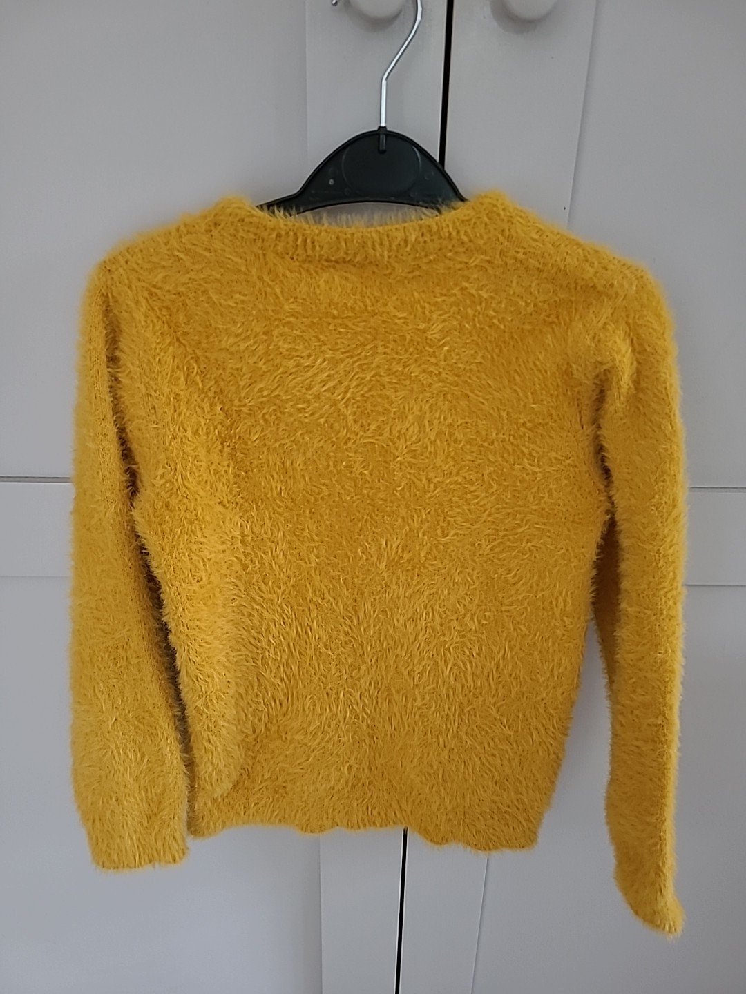 Girls Yellow Jumper Sweater Pullover , Fluffy/Plush Material. Age 9 Yrs image 3