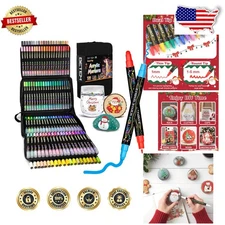 Durable Acrylic Paint Pens, 120 Colors, Fine & Round Tips, Art & Craft Supplies