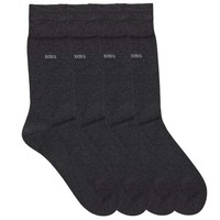 Boss Socken Mittelhoch Logo StrüMpfe Baumwollmix Stretch Schwarz Marine 2Er Pack