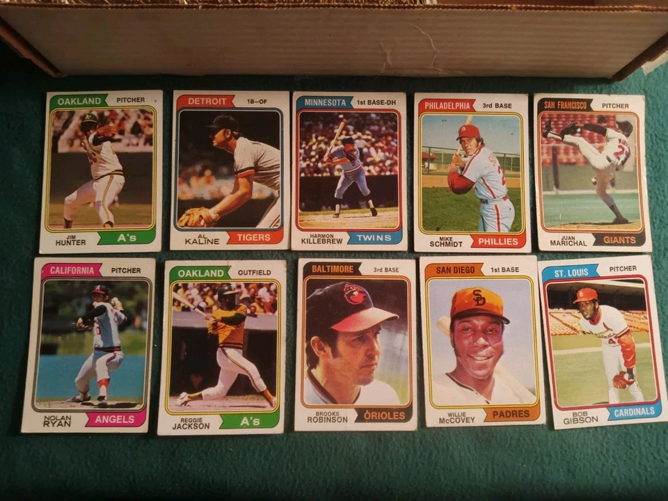 Lote de 350+ tarjetas de béisbol Topps 1974 + 30 intercambiadas | estrellas de la corte, todas las estrellas, líderes,  Foto 2 de 4