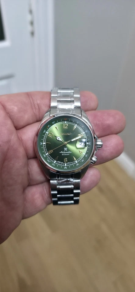 Seiko Alpinist Stunning Green 6R36 Japan Automatic Wrist Watch Men's - Image 4 of 4