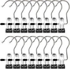 Boot Hangers Clips, 16 Pack Laundry Hooks Hanging Clips 16 PACK, Black 