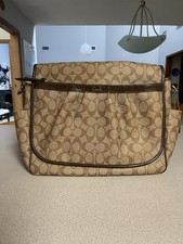 Vintage Coach Khaki Brown Diaper Bag No Strap Excellent No F 1276-F 18373