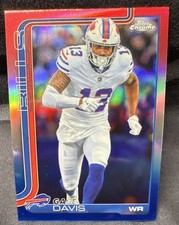 Gabe Davis 2025 Topps Chrome Red White and Blue Parallel  #142 Buffalo Bills NFL