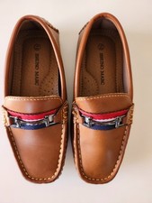 Bruno Marc Boy's Loafer Slip-On Dress Shoes, Brown US Size 12