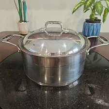 Emeril Lagasse 6 Qt Stainless Steel Stock Pot With Lid Cookware Cooking Pot