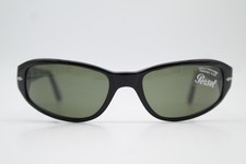 Vintage Sunglasses Persol 2634-S Black Silver Oval