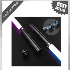 Lightsaber Metal Hilt 2 in 1 Dueling Light Saber RGB Colors 15 Modes