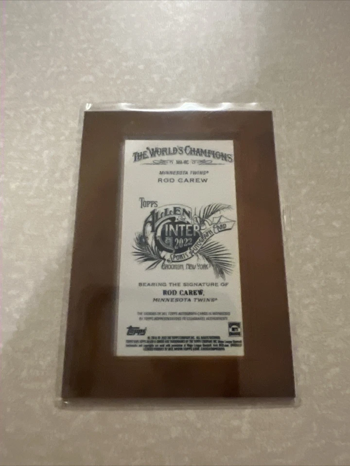 2022 Topps Allen & Ginter Rod Carew Mini Framed Auto #MA-RC Auto HOF Twins Nice! - Image 2 of 2