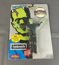 VINTAGE JUST TOYS 1990 UNIVERSAL MONSTERS BEND-EMS FRANKENSTEIN FIGURE MOC NOS