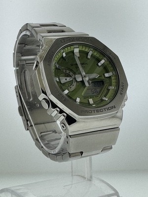 Original Casio G-Shock WATCH GM 2110 D 3A SS  BAND BENZEL DISPLAY CASE SAMPLE 25