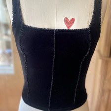 Only Hearts by Helena Stuart Black Velvet Tan...