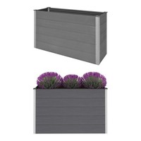 Garten-Hochbeet Wpc 150X50X91 Cm Grau
