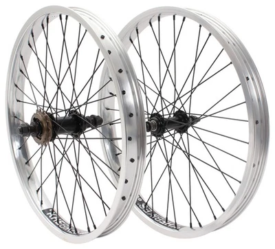 KHE PRISM BMX Laufradsatz 20 Zoll Silber 14mm 10mm 16T Freilauf Set - Bild 1 von 4