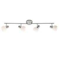 Brilliant Lampe Bona Spotrohr 4Flg Eisen/Weiß | 4X D45, E14, 40W, Geeignet FüR T