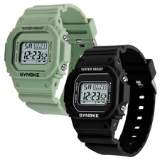 Women Men Outdoor Sport Watch Digital Watch Waterproof Back Light LED Watch Gift