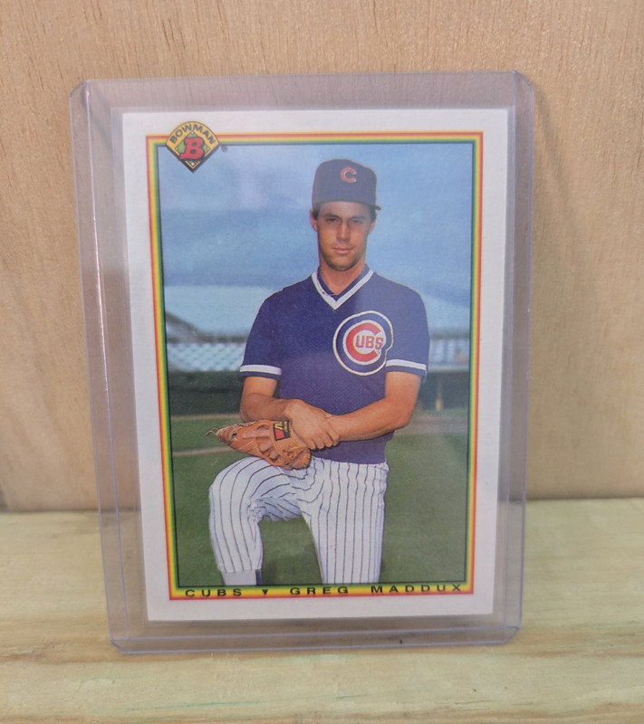 Bowman 1989 Greg Maddux #27 Chicago Cubs MLB Baseball Rookie Trading Card