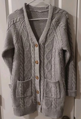 Cardigan Sweater Womens Size XL Gray,(See Pics, Looks Small For XL) Grannycore