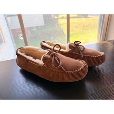 UGG Australia Dakota 5133 Chestnut Suede Sheepskin Moccasin Slippers Womens 8