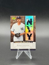 RANDY JOHNSON 2007 Upper Deck Premier Triple Game-Worn Patches Platinum 1/5