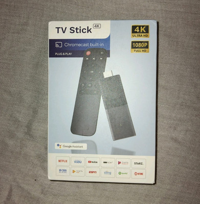 Android TV Stick Dongle 1080p Chromecast built-in Google Assistant 128GB Wi-Fi