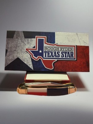 Rough Ryder Texas Star Knife RR2506 with 440 Steel Blade Razor Sharp w/Box