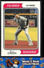 C.J. Cron 2023 Topps Heritage #126 Colorado Rockies Baseball