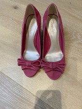 Phase Eight Cerise Pink Suede Shoes Size 4 37