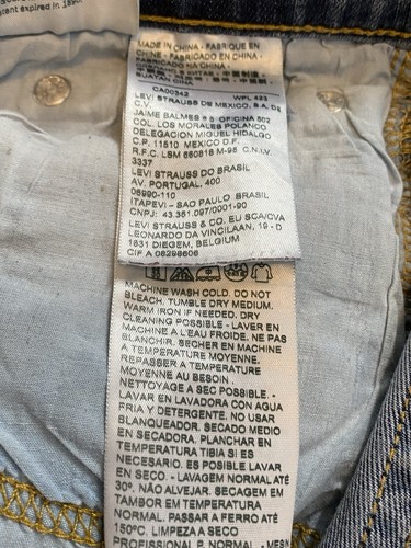 Levis 514 Slim Fit Straight Denim Jeans Mens W32 - L31 Levi Strauss Trousers. - Bild 12 von 19