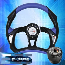 Battle Style Pvc Leather Steering Wheel Hub Adapter Typer Horn For 84-89 Accord