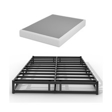 King Box Spring 7 inch Low Profile Bed Base Matel Mattress Foundation with Co...