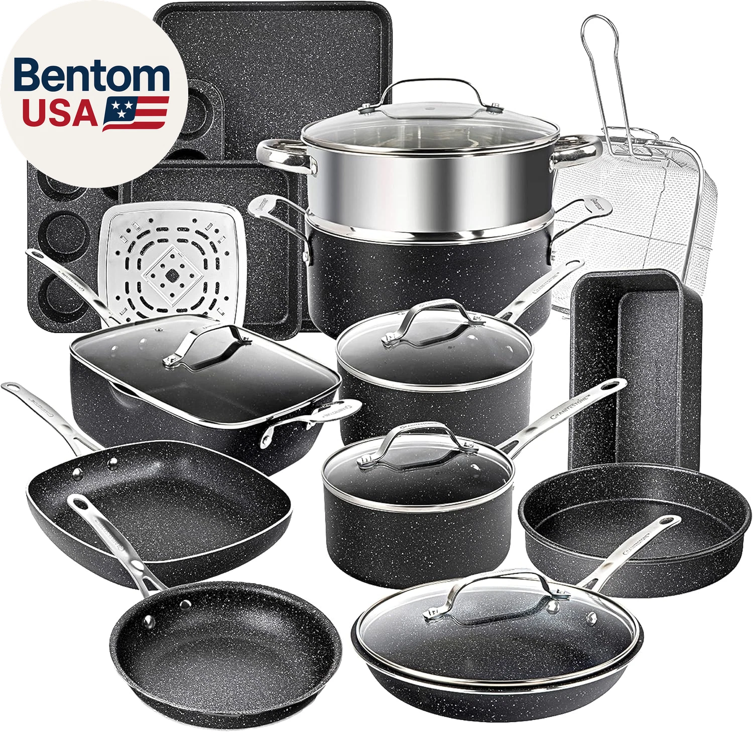 20 Pc Pots and Pans Set Nonstick Kitchen Cookware Set with Frying Pan, Bakeware
Opens in a new windo