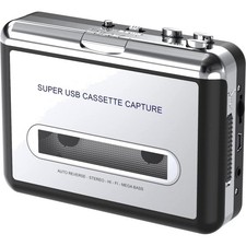 Cassette Tape To MP3 CD Converter Via USB,Portable USB Cassette Tape Player C...