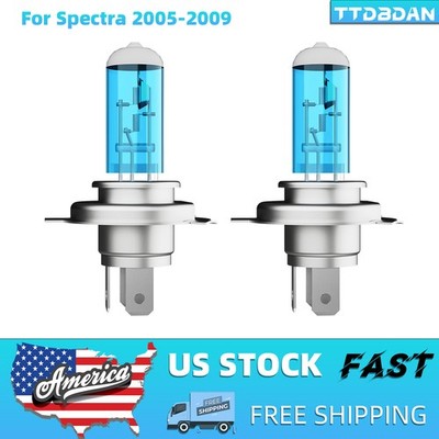 For Kia Spectra 2005-2009 H4/9003 Halogen Headlight Bulbs High/Low Beam 6000K