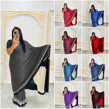 DESIGNER ORIGINAL SILK SEMI GAJJI SAREE WITH BLOUSE RICH PALLU BANDHANI