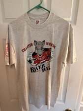 Vintage Albany River Rats Hockey Shirt Charter Member Numbered Large New