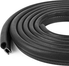 Automotive Door Weather Stripping Car Door Rubber Edge Trim Seal Strip 12Ft