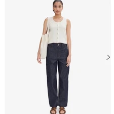 A.P.C. Women's Unisex Carpenter Jeans Small Dark Wash Straight Leg