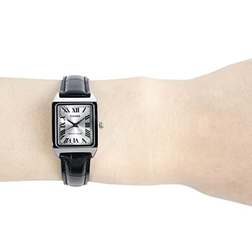 Cinturino Casio Standard Quarzo Ottone e Pelle Nero e Argento LTP-V007L-7B1 - Immagine 4 di 4