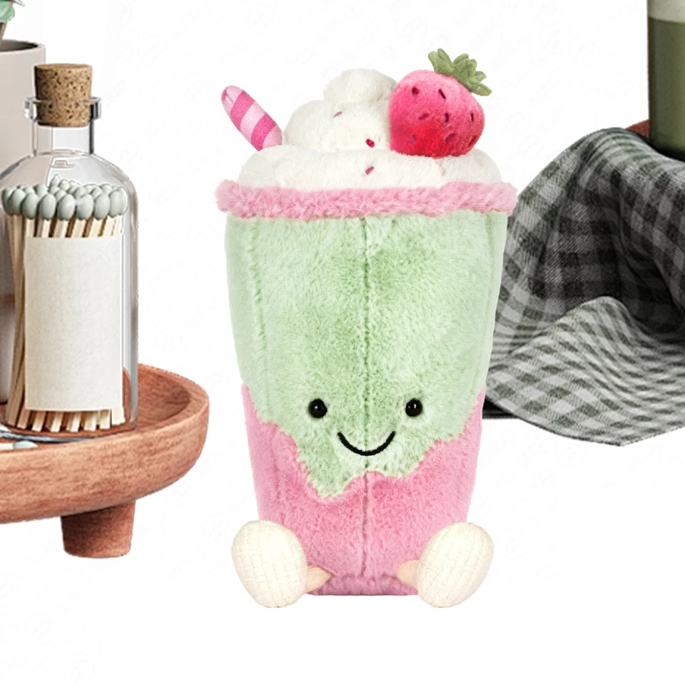 Jellycat Shanghai Exclusive Berrity Latte (Strawberry Matcha Latte) - Imagem 3 de 4