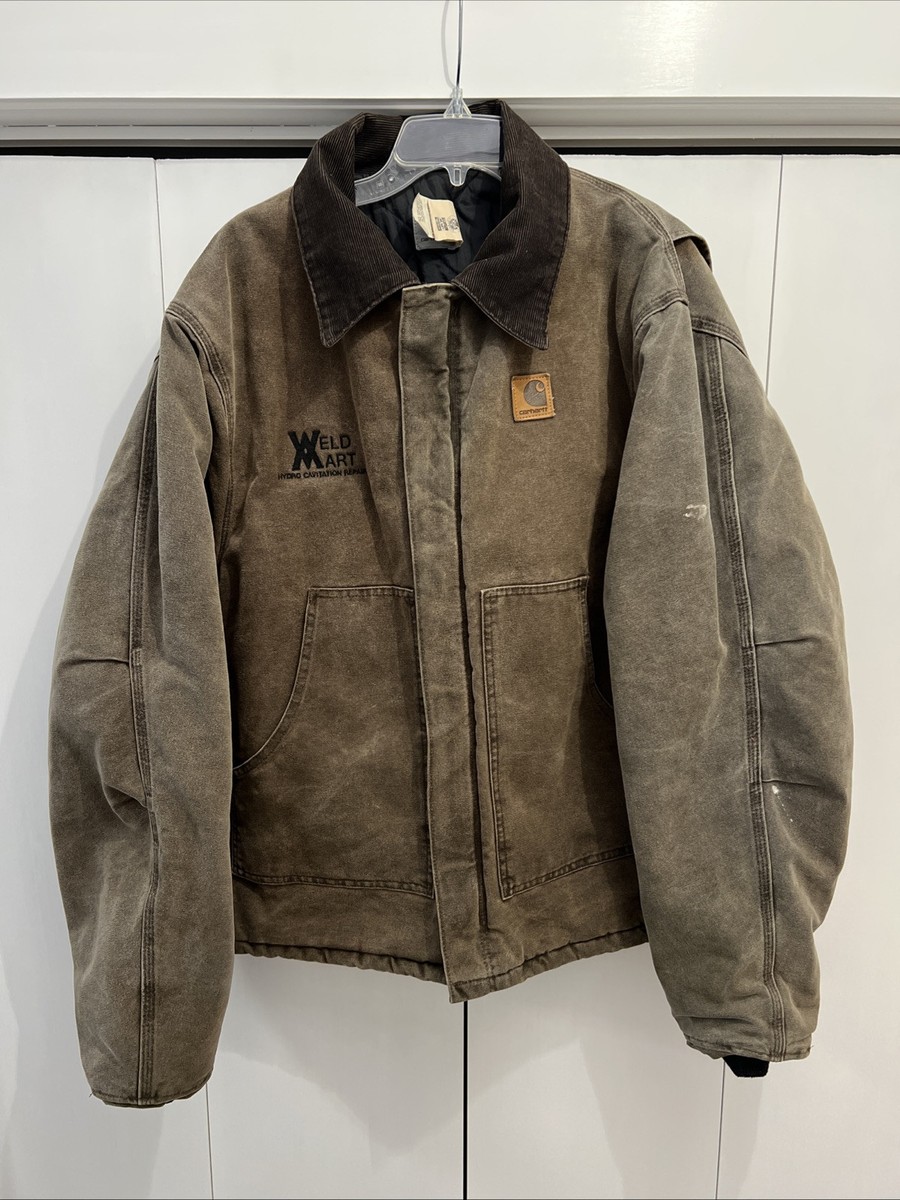 Carhartt - J22 CHT アクティブジャケット￼ ブラウンbrn VTG Carhartt J22 CHT Chestnut Arctic Quilt-Lined Duck Work Jacket