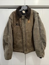 VTG Carhartt J22 CHT Chestnut Arctic Quilt-Lined Duck Work Jacket Sz XXL TALL