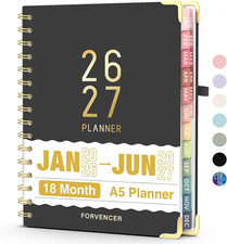 Planner 2026-2027, 18 Month Weekly and Monthly Calendar Planner, Jan 2026 -June