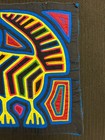 Vintage Kuna Mola Hand Stitched Textile Panel Panama Guna Folk Art Cat ? Lemur ? — photo 8