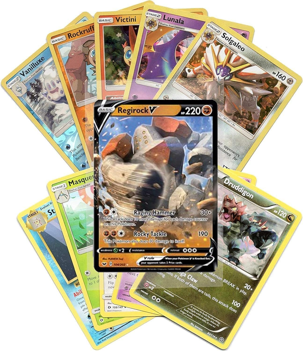 pokemon cards near me cheap Pokemon Cards 50 Card Assorted Lot with Guaranteed V Pokemon