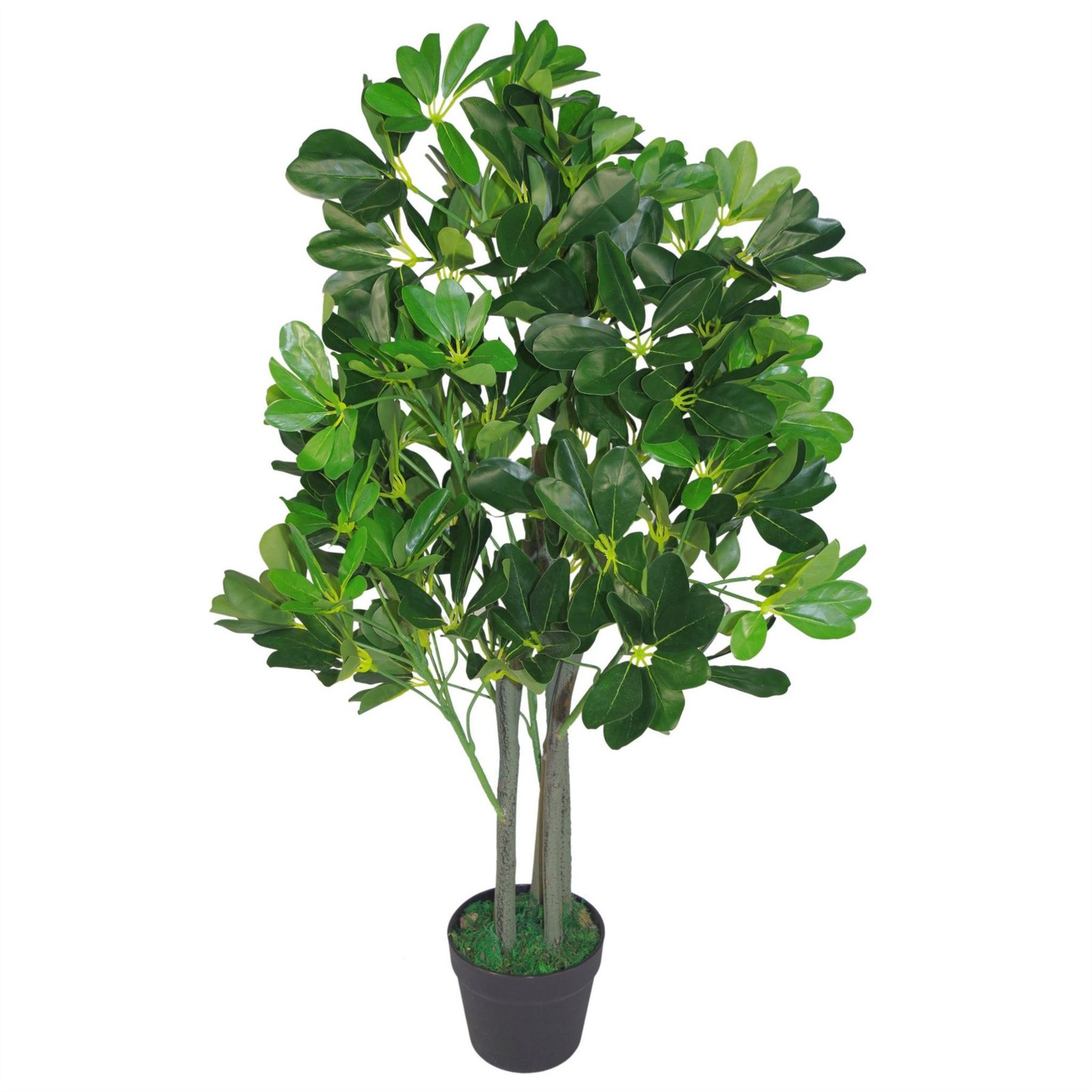 Leaf Artificial Arboricola Evergreen Plant, Dark Green, 95 cm - Image 3