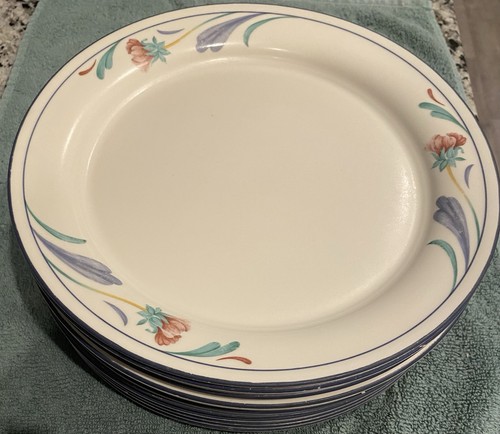 Lenox Chinastone Poppies On Blue (1)Dinner Plates Freezer To Oven CERP3-775