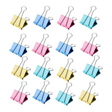 Ufmarine Small Binder Clips 1 inch Length, Colorful, for Office 64 Pcs 