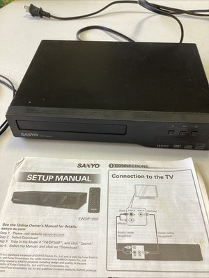 Sanyo FWDP105F DVD Player no Remote Tested Working with YRB Connection Wires Inc