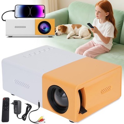 Mini Beamer Tragbarer Projektor Handy Heimkino Filmprojektor mit Fernbedienung
